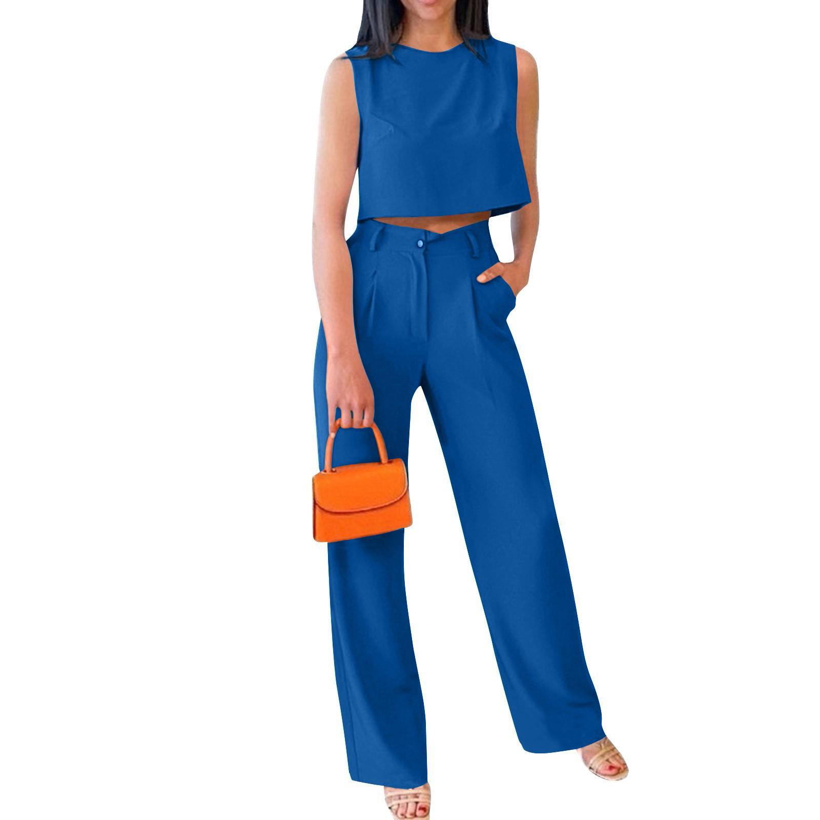 New Sexy Trendy Women s Color Sleeveless Vest Top Pants Suit XL синій
New Sexy Trendy Women s Color Sleeveless Vest Top Pants Suit XL синій