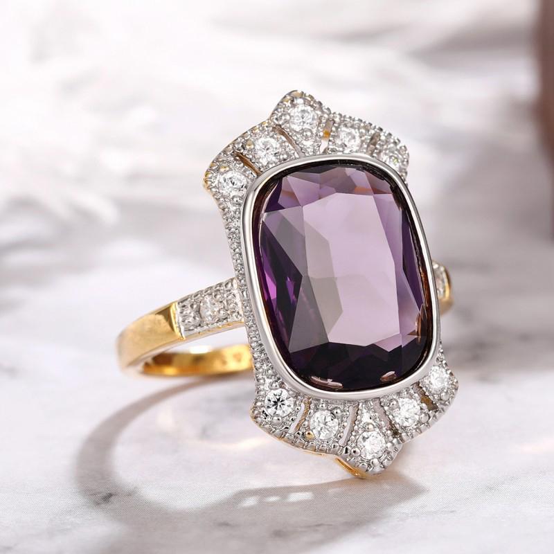Huitan Charming Purple CZ Women Rings Two Tone Vintage Elegant Lady s Finger-ring Party Wedding Anniversary Gift Unique Zircon 6
Huitan Charming Purple CZ Women Rings Two Tone Vintage Elegant Lady s Finger-ring Party Wedding Anniversary Gift Unique Zircon 6
