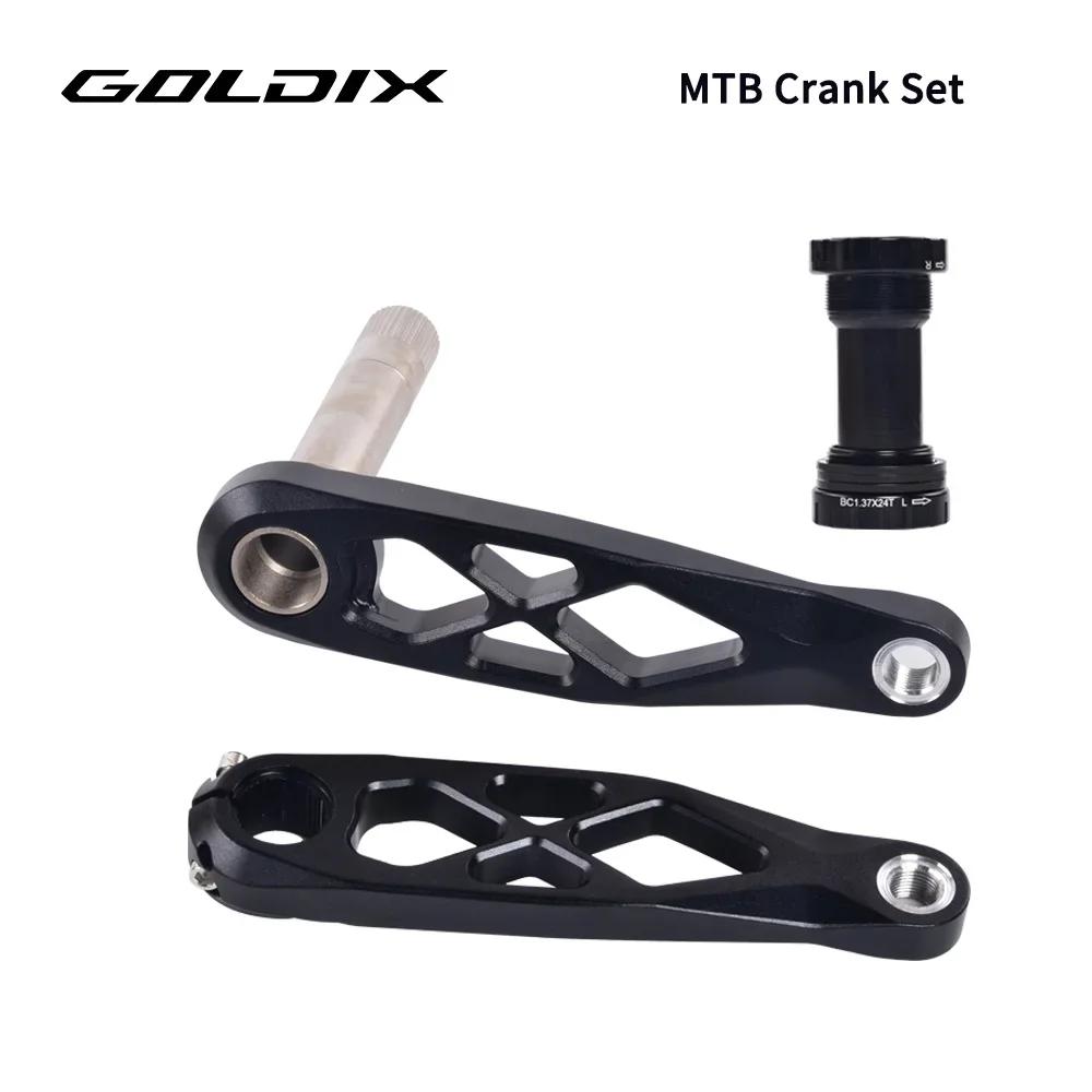 GOLDIX MTB Crankset BSA 24mm 165mm 170mm 175mm Direct Mount R-SPEC Trail Hollow Bike Crank Spindle DH AM XC for Shimano SRAM 165mm
GOLDIX MTB Crankset BSA 24mm 165mm 170mm 175mm Direct Mount R-SPEC Trail Hollow Bike Crank Spindle DH AM XC for Shimano SRAM 165mm