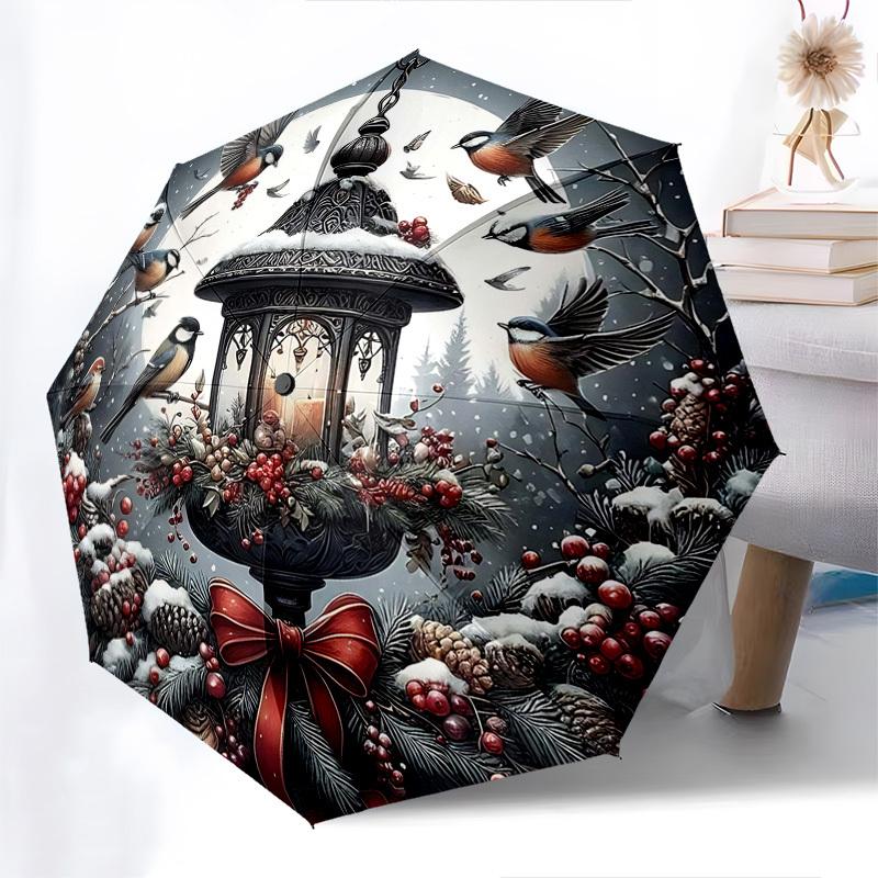 1pc Christmas Wreath with Birds: Automatic Opening Folding Umbrella, 8 Bone Iron Frame, Outdoor Umbrella, Festive Gift for Fans, Travelers, Daily Use.
1pc Christmas Wreath with Birds: Automatic Opening Folding Umbrella, 8 Bone Iron Frame, Outdoor Umbrella, Festive Gift for Fans, Travelers, Daily Use.
