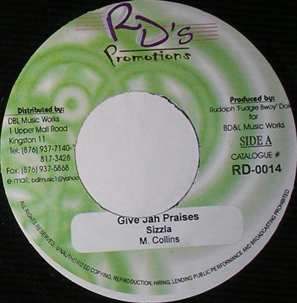 7inch Record SIZZLA - Give Jah Praises RD0014 RD s Promotions 2002 Jamaica Reggae, Ska & Dub Used
7inch Record SIZZLA - Give Jah Praises RD0014 RD s Promotions 2002 Jamaica Reggae, Ska & Dub Used
