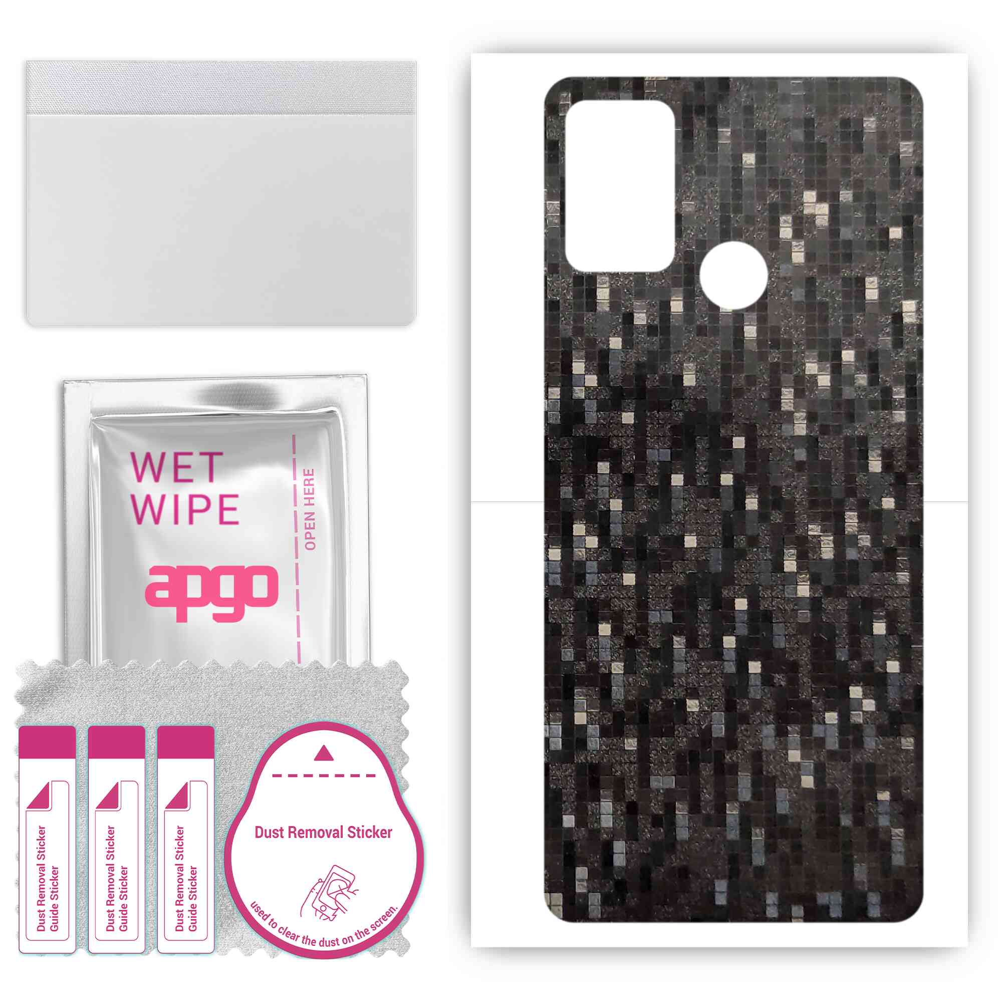 apgo Protective Skin Sticker for the back compatible with Honor 9A, Wrap Film, Foil, Vinyl - Pattern Carbon Black Pixel
apgo Protective Skin Sticker for the back compatible with Honor 9A, Wrap Film, Foil, Vinyl - Pattern Carbon Black Pixel