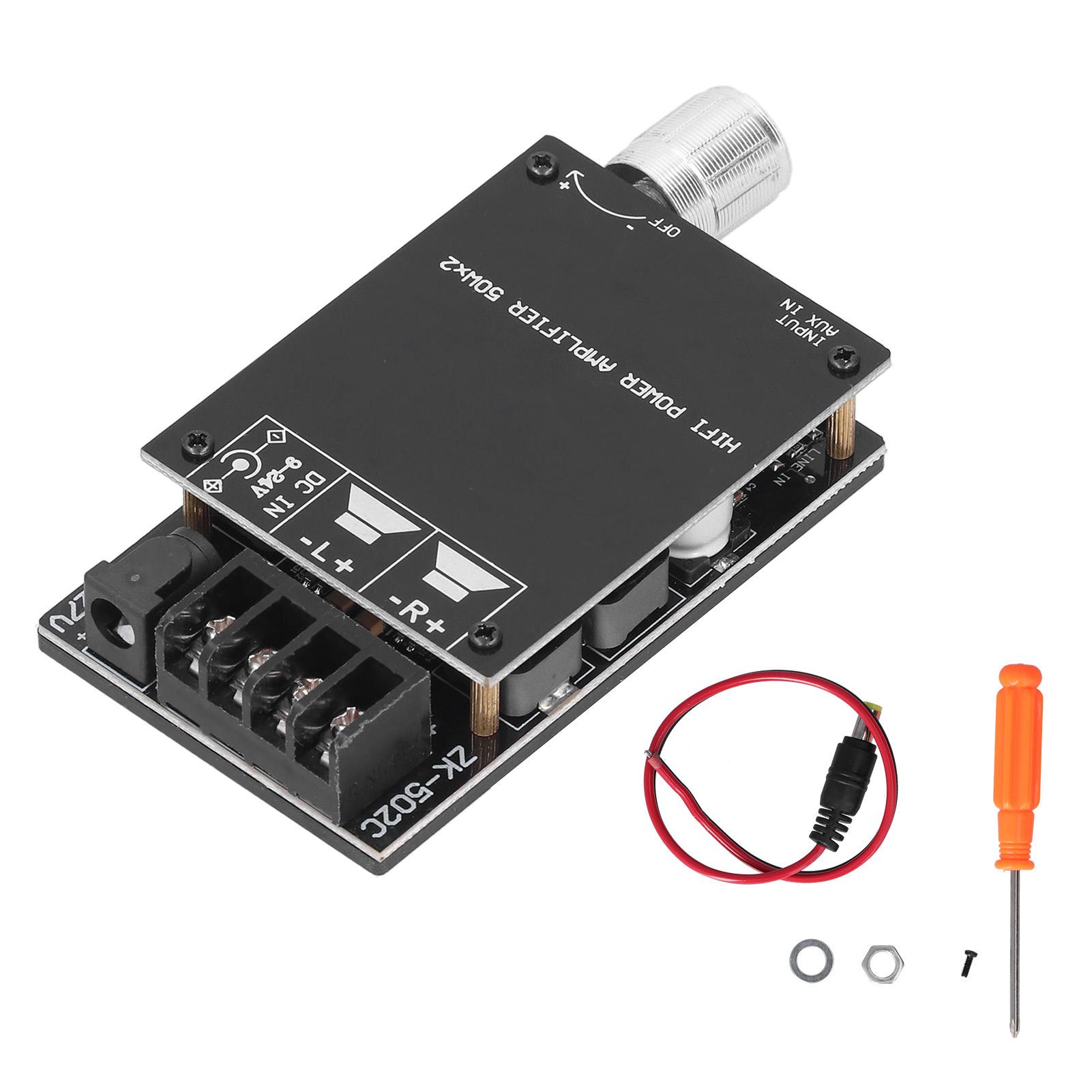 Плата аудиоусилителя цифровой усилитель мощности HIFI Bluetooth 5.0 TPA3116D2 50 Вт x 2 2.0 стерео ZK‑502C
Плата аудиоусилителя цифровой усилитель мощности HIFI Bluetooth 5.0 TPA3116D2 50 Вт x 2 2.0 стерео ZK‑502C