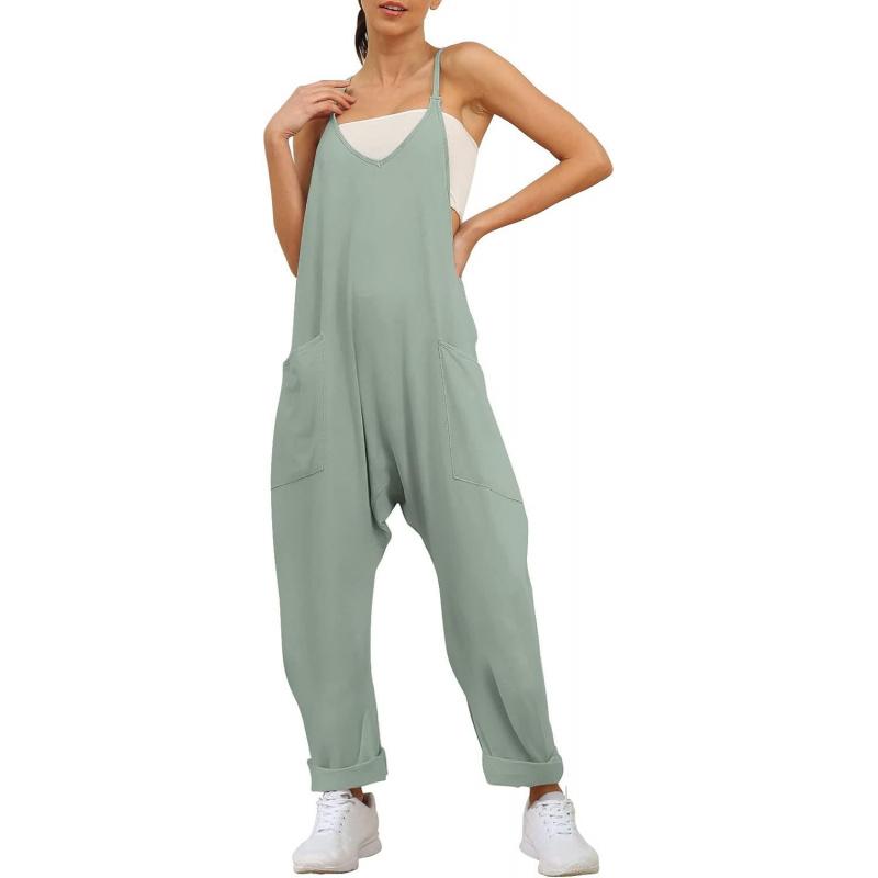 Women S Summer Jumpsuit With Large Pockets Loose Overalls Women S Clothing 2XL світло-зелений колір
Women S Summer Jumpsuit With Large Pockets Loose Overalls Women S Clothing 2XL світло-зелений колір