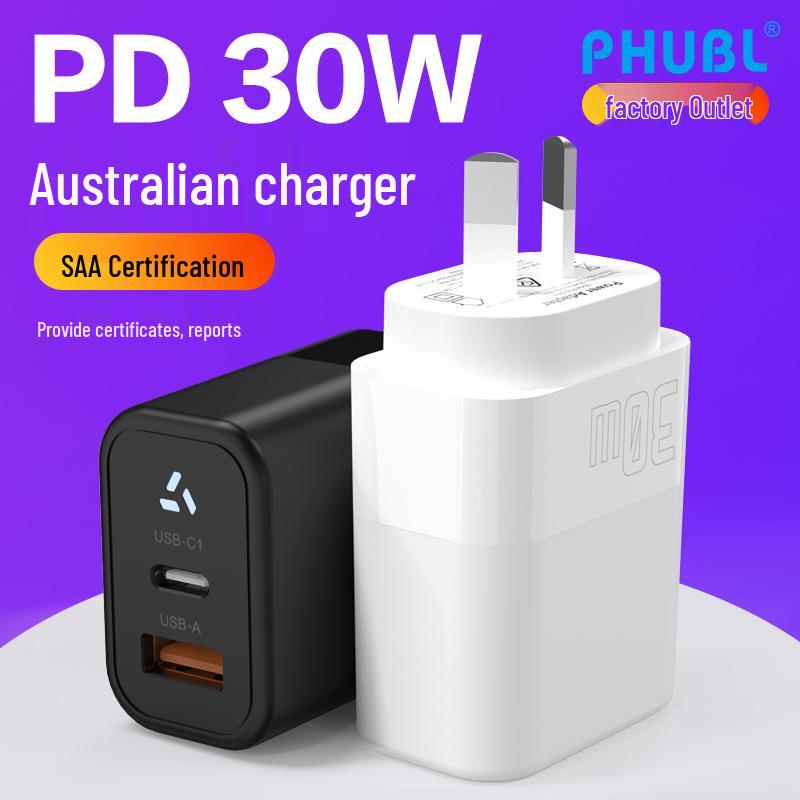 Australian 30W GaN Dual Port A+C Fast Charger, SAA Certified PD30W A+C Australia Standard чорний
Australian 30W GaN Dual Port A+C Fast Charger, SAA Certified PD30W A+C Australia Standard чорний
