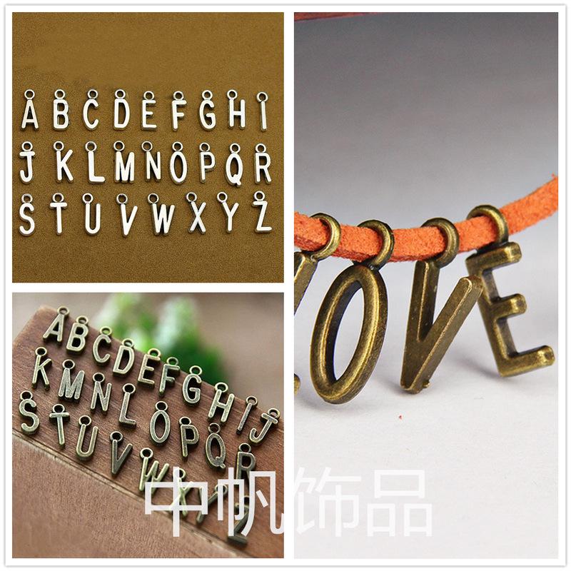 26-Piece Set: Retro Arabic & English Alphabet Pendants in Bronze and Tibetan Silver Alloy
26-Piece Set: Retro Arabic & English Alphabet Pendants in Bronze and Tibetan Silver Alloy