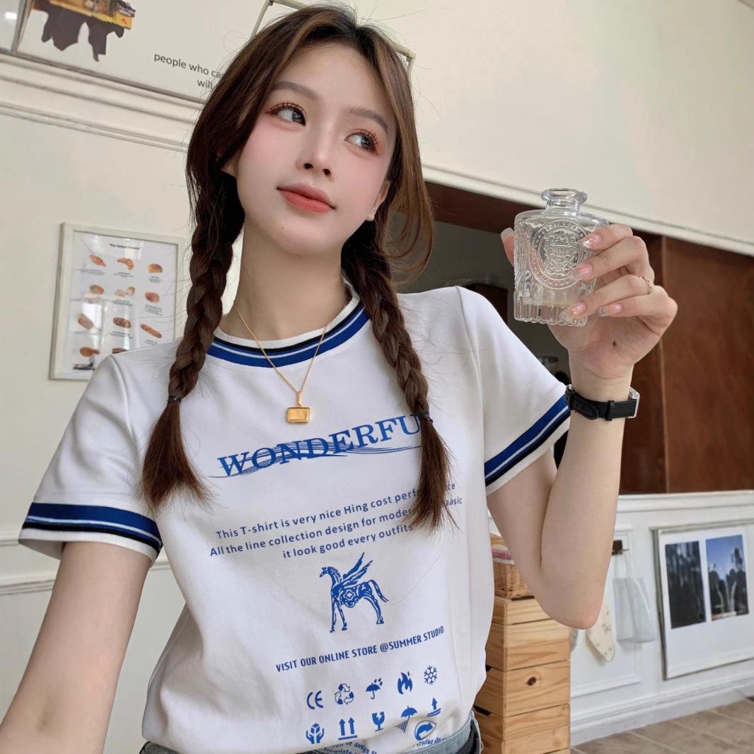 Korean-Style Color Block Women s Summer T-Shirt: Unique Design, Short Sleeve, Straight Shoulder, Perfect Pair with Jeans 2XL (60-70 kg)
Korean-Style Color Block Women s Summer T-Shirt: Unique Design, Short Sleeve, Straight Shoulder, Perfect Pair with Jeans 2XL (60-70 kg)