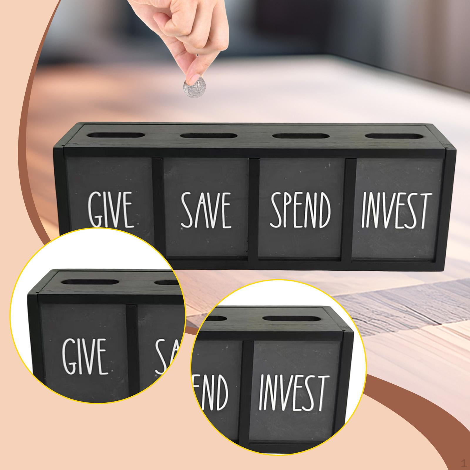 4-Compartment Money Box, Birthday Gift, Storage Box for Boys, Girls And Adults чорний
4-Compartment Money Box, Birthday Gift, Storage Box for Boys, Girls And Adults чорний