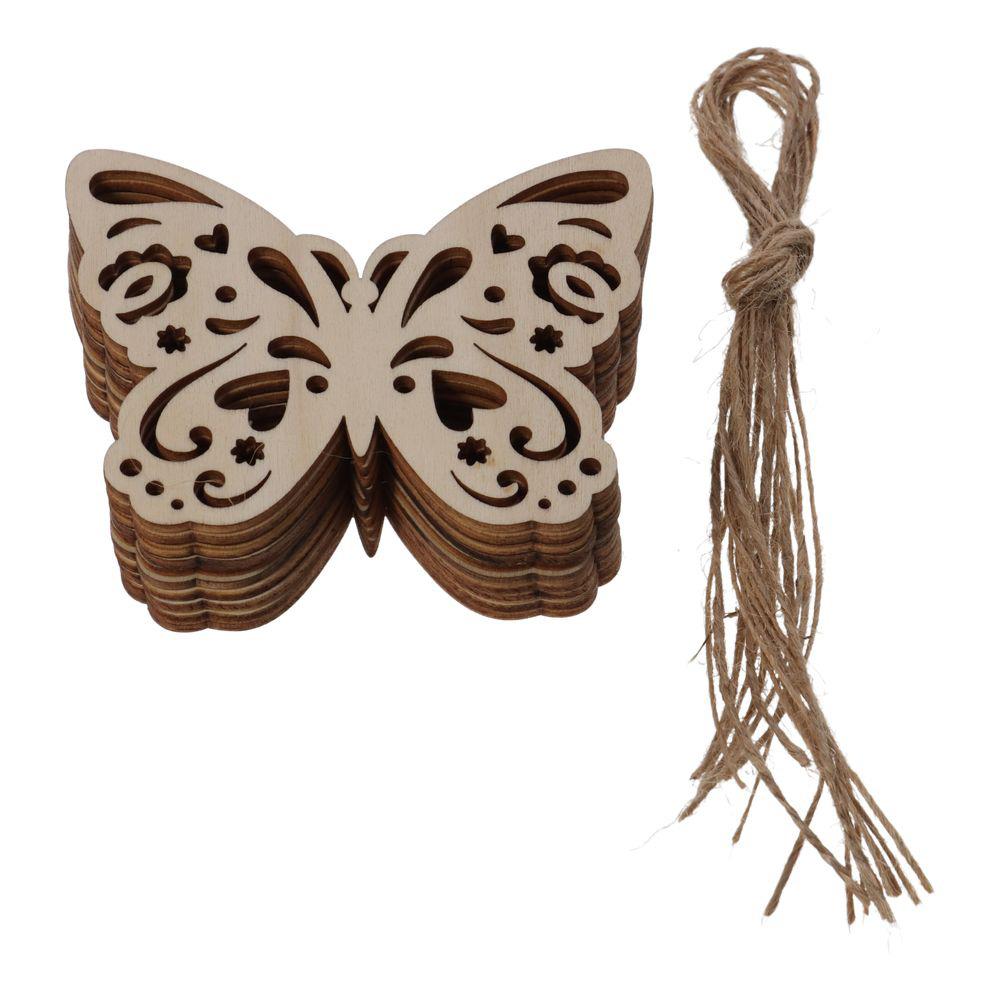 10pcs 90mm*69mm Butterfly Wood Slices Wood Butterfly Shape Blank Wooden Ornaments with Ropes Wooden Color
10pcs 90mm*69mm Butterfly Wood Slices Wood Butterfly Shape Blank Wooden Ornaments with Ropes Wooden Color