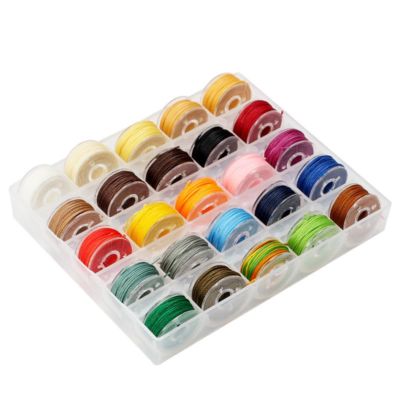 Набор круглых вощеных нитей 25 цветов - 0,45/0,55/0,65 мм для ручного шитья и кожи
Набор круглых вощеных нитей 25 цветов - 0,45/0,55/0,65 мм для ручного шитья и кожи