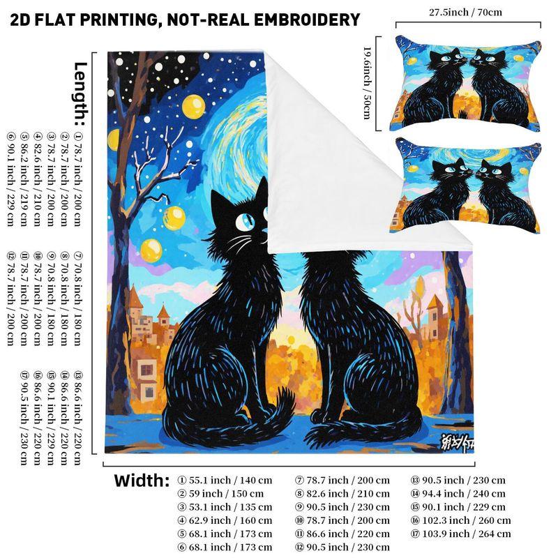 3PCS Bedding Pillowcase Quilt Cover Set Van Gogh Wind Starry Night Pattern 2D Digital Printing for Bedroom Dormitory Decoration 200x200cm
3PCS Bedding Pillowcase Quilt Cover Set Van Gogh Wind Starry Night Pattern 2D Digital Printing for Bedroom Dormitory Decoration 200x200cm