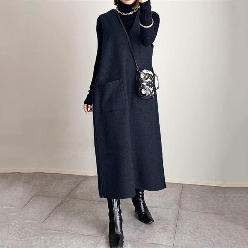 ZANZEA Женское повседневное платье-жилет без рукавов с V-образным вырезом свободного кроя 5XL темно-синий
ZANZEA Женское повседневное платье-жилет без рукавов с V-образным вырезом свободного кроя 5XL темно-синий