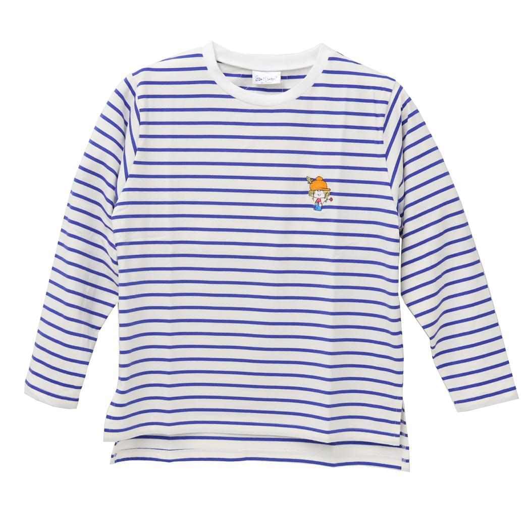 Ado Mizumori Embroidered Striped Long T-Shirt, Hat, White x Blue, One Size Fits All
Ado Mizumori Embroidered Striped Long T-Shirt, Hat, White x Blue, One Size Fits All