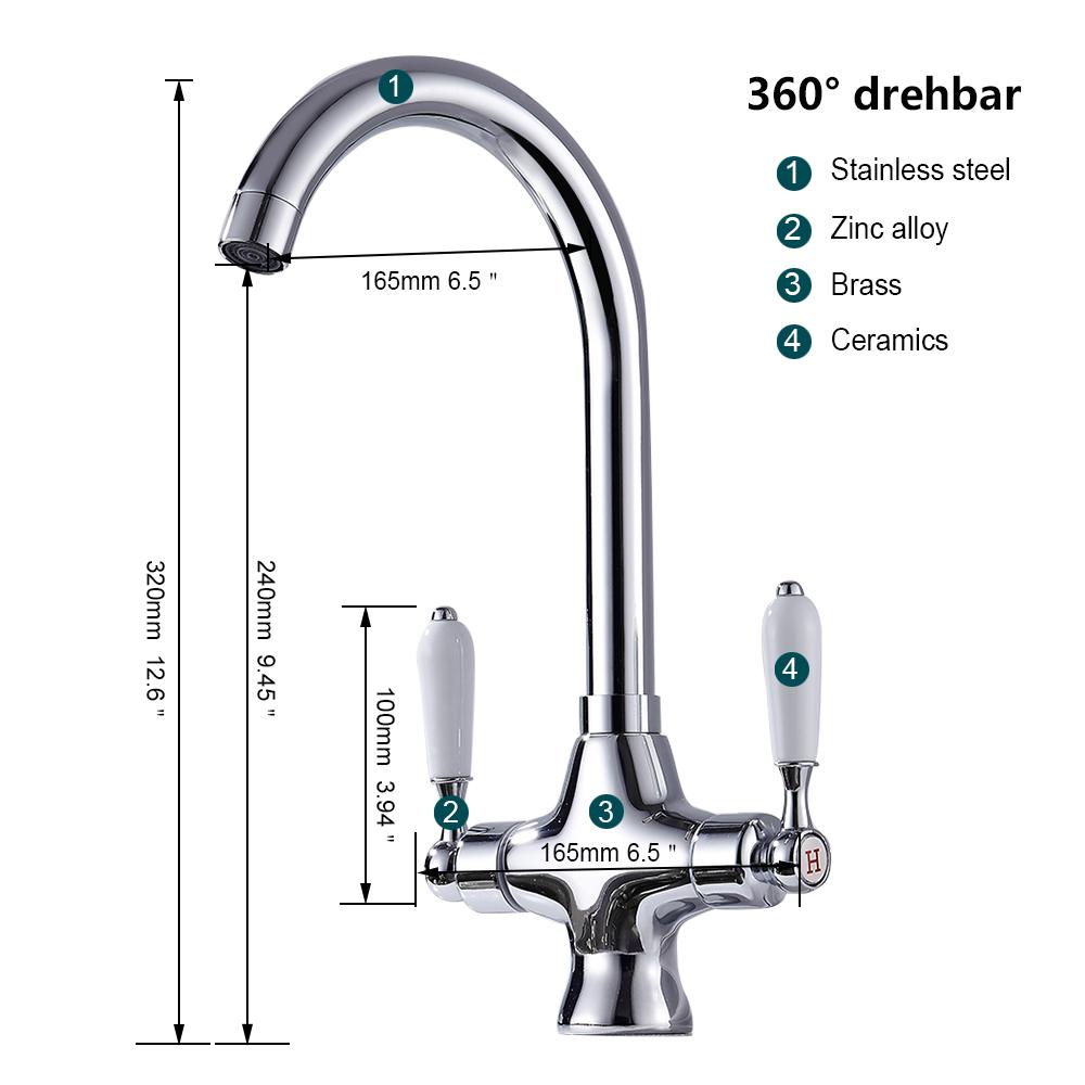 Kitchen Faucet Thickened Single/Double Lever Tap Cold And Hot Free Rotation Deck Mounted Bathroom Sink Faucet Ceramic Handle червоний
Kitchen Faucet Thickened Single/Double Lever Tap Cold And Hot Free Rotation Deck Mounted Bathroom Sink Faucet Ceramic Handle червоний