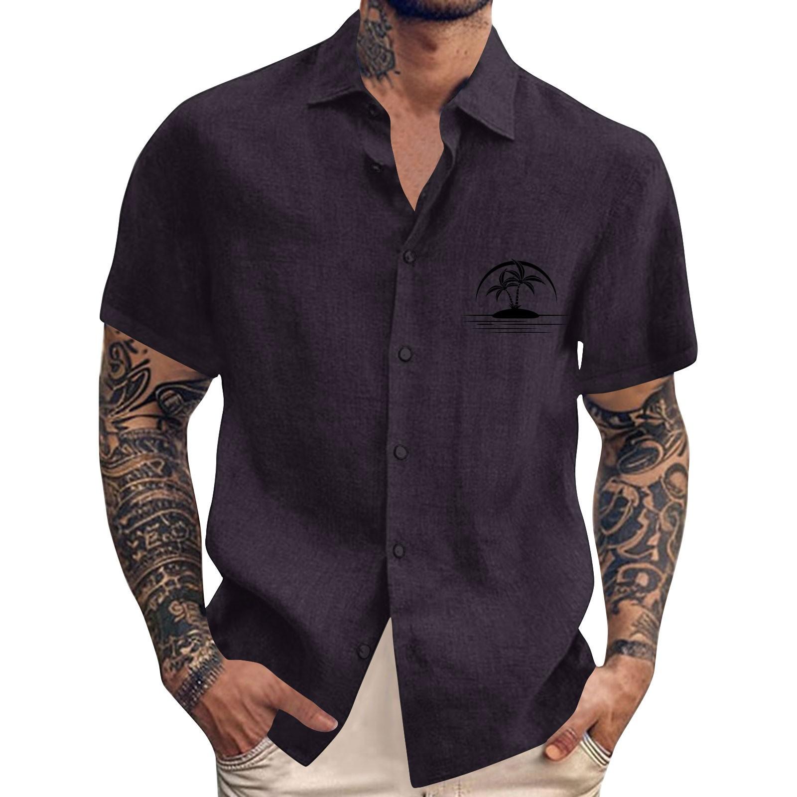 Men S Casual Loose Short Sleeved Printed Shirt With Fashionable Lapel Top M
Men S Casual Loose Short Sleeved Printed Shirt With Fashionable Lapel Top M
