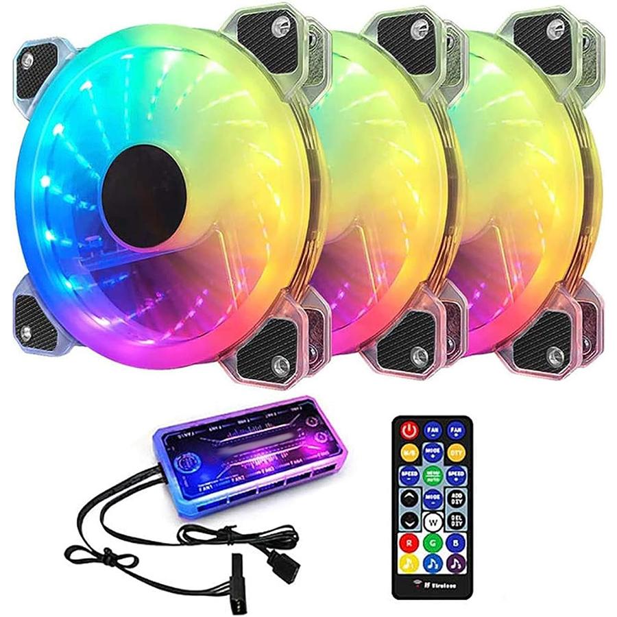 3 комплекта вентиляторов в корпусе RGB, 120-мм бесшумный вентилятор для охлаждения компьютера в корпусе ПК Вентилятор с адресуемой RGB-подсветкой, изменяющей цвет и светодиодной подсветкой, с дистанционным управлением, синхронизация музыкального ритма
3 комплекта вентиляторов в корпусе RGB, 120-мм бесшумный вентилятор для охлаждения компьютера в корпусе ПК Вентилятор с адресуемой RGB-подсветкой, изменяющей цвет и светодиодной подсветкой, с дистанционным управлением, синхронизация музыкального ритма