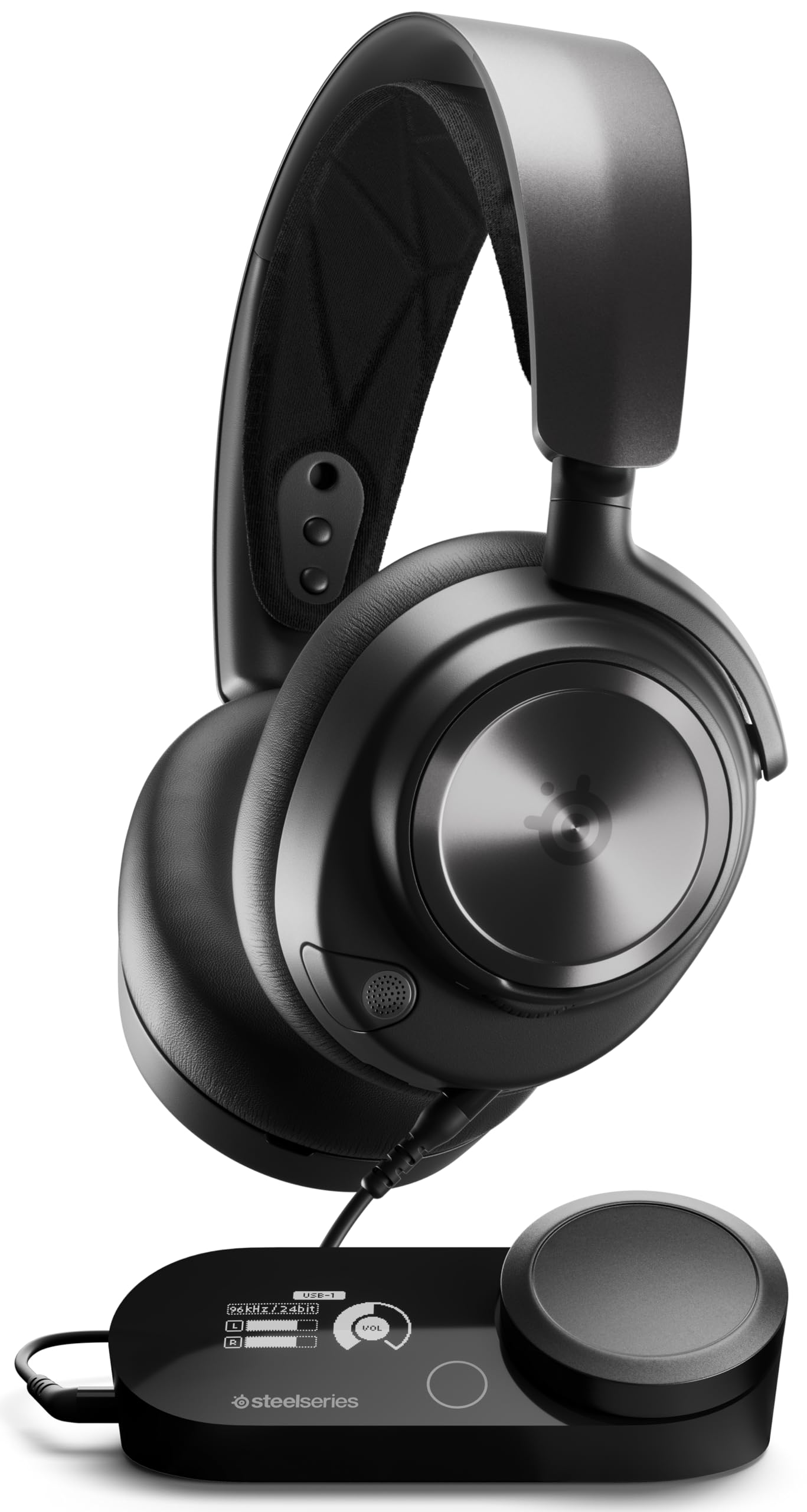 SteelSeries Gaming Headset Headphones Arctis Nova Pro Lightweight Wired Sealed PC PS5 PS4 Switch Compatible with DAC Sound 61527 Black Adjustable чорний
SteelSeries Gaming Headset Headphones Arctis Nova Pro Lightweight Wired Sealed PC PS5 PS4 Switch Compatible with DAC Sound 61527 Black Adjustable чорний