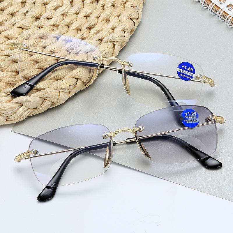Rimless Bifocal Glasses for Men & Women: Anti-Blue Light, Anti-Fatigue, Fashionable, Comfortable, and Elegant for Presbyopia. 0 Top, +350 Bottom
Rimless Bifocal Glasses for Men & Women: Anti-Blue Light, Anti-Fatigue, Fashionable, Comfortable, and Elegant for Presbyopia. 0 Top, +350 Bottom