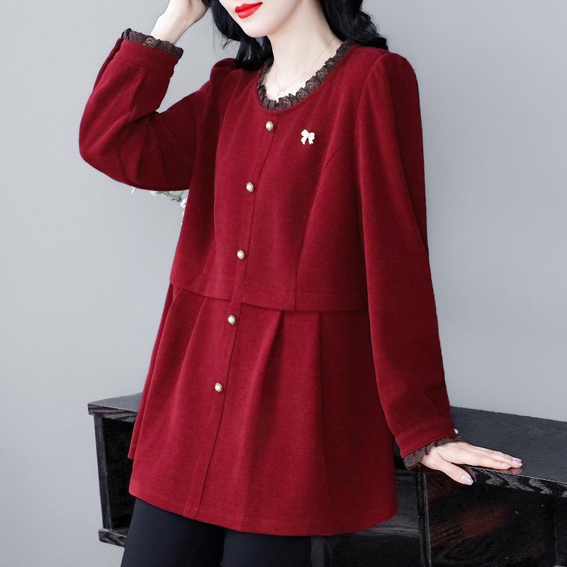 Plus Size Women s Corduroy Shirt: A-Line, Long-Sleeved, Versatile for Autumn and Winter. Ideal for Middle-Aged and Plus Size Moms. L for 100-120 lbs
Plus Size Women s Corduroy Shirt: A-Line, Long-Sleeved, Versatile for Autumn and Winter. Ideal for Middle-Aged and Plus Size Moms. L for 100-120 lbs