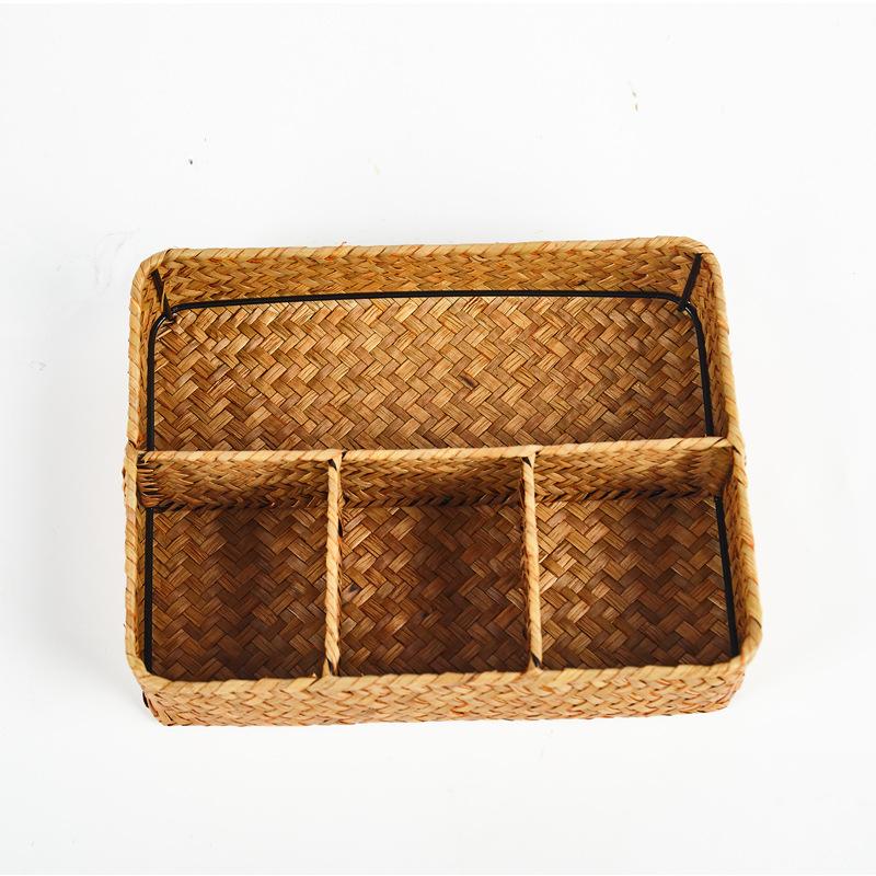 4 Grids Storage Basket Hand-woven Desktop Sundries Storage Basket Clothes Cosmetic Stationery Hairpins Jewelry Accessories
4 Grids Storage Basket Hand-woven Desktop Sundries Storage Basket Clothes Cosmetic Stationery Hairpins Jewelry Accessories
