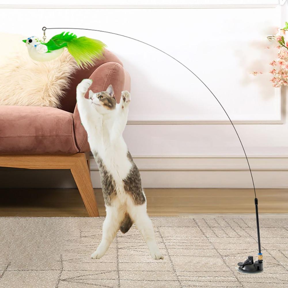 Kitten Gift Head Replaceable with Suction Cup Cat Teaser Wands Cat Toy Cat Stick Toy Cat Supplies
Kitten Gift Head Replaceable with Suction Cup Cat Teaser Wands Cat Toy Cat Stick Toy Cat Supplies
