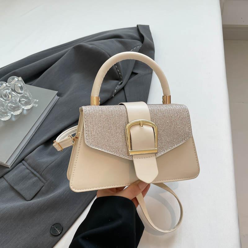 Женская маленькая сумка с высоким чувством стиля женская 2025 новая модная простая портативная сумка-мессенджер белая маленькая квадратная сумка золотой