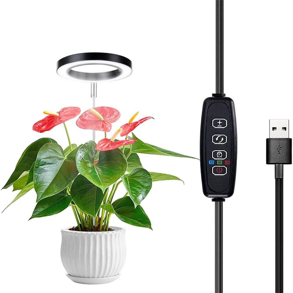 Светодиодная лампа полного спектра для выращивания растений, выдвижная, ангельское кольцо, комнатные лампы для выращивания цветов, регулируемые по времени и освещению USB Grow Lamp
Светодиодная лампа полного спектра для выращивания растений, выдвижная, ангельское кольцо, комнатные лампы для выращивания цветов, регулируемые по времени и освещению USB Grow Lamp