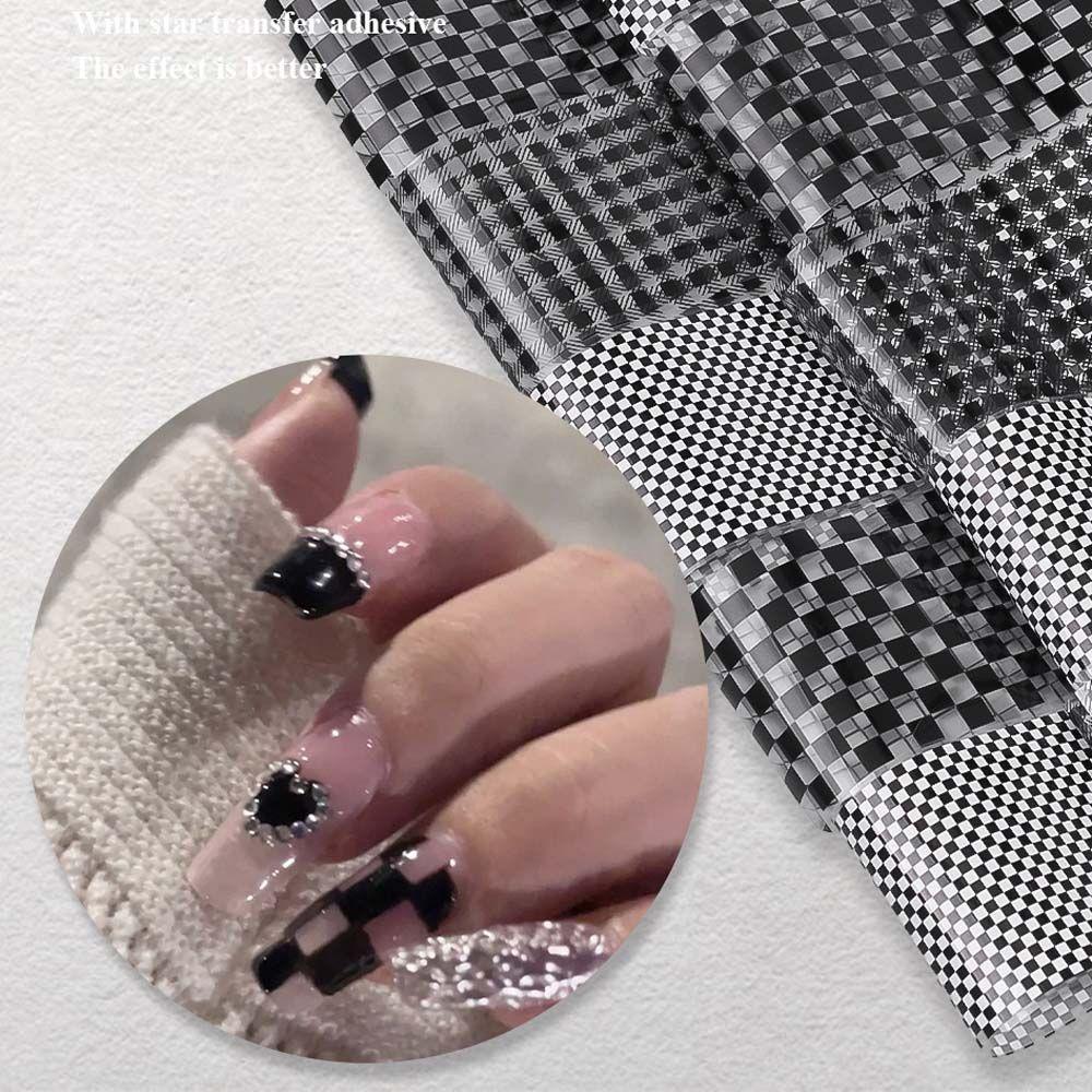 Black White Lattice Checkerboard Nail Stickers Nail Art Decorations Nail Foils Nail Art Stickers чорний
Black White Lattice Checkerboard Nail Stickers Nail Art Decorations Nail Foils Nail Art Stickers чорний