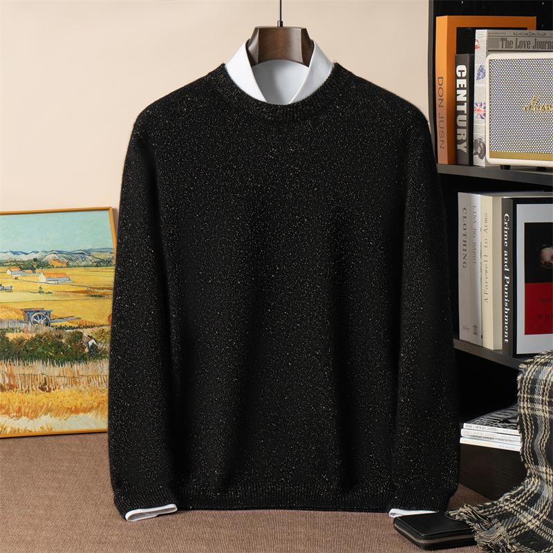 Double strand thickened golden bean yarn crew neck cashmere sweater knitted sweater loose pullover inside XXXL
Double strand thickened golden bean yarn crew neck cashmere sweater knitted sweater loose pullover inside XXXL