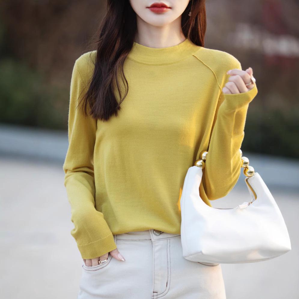 Women s Yellow Pure Wool Sweater, Semi-High Neck Pullover, Long Sleeve, 68s Worsted Australian Yarn, Knitted Base Layer. Extra Large
Women s Yellow Pure Wool Sweater, Semi-High Neck Pullover, Long Sleeve, 68s Worsted Australian Yarn, Knitted Base Layer. Extra Large
