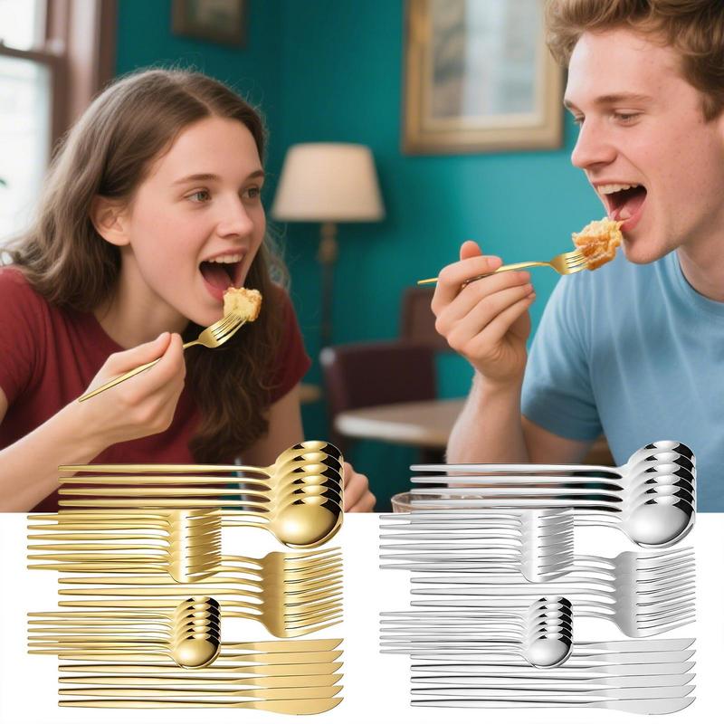 Stainless Steel Cutlery Set 30X Silver And Gold Ware Set Dishwasher Safe Mirror Polished Utensils For 6 People Home Dinnerware срібний
Stainless Steel Cutlery Set 30X Silver And Gold Ware Set Dishwasher Safe Mirror Polished Utensils For 6 People Home Dinnerware срібний