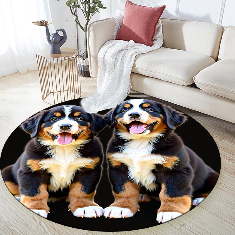 Vintage Bernese Mountain Dog pattern round rug,Carpet Rug for Living Room Bedroom Playroom ,Non-slip Floor Mat,Holiday Gifts and Birthday Gifts. 80cmx80cm
Vintage Bernese Mountain Dog pattern round rug,Carpet Rug for Living Room Bedroom Playroom ,Non-slip Floor Mat,Holiday Gifts and Birthday Gifts. 80cmx80cm