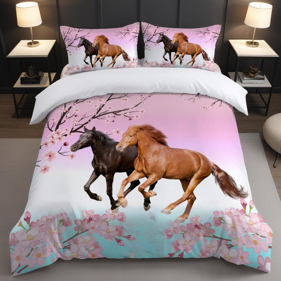 Bedding Galloping Horse 3D Digital Printing Quilt Cover Pillowcase Three-Piece Set, Custom 135 * 200cm 50 * 80cm * 1 two-piece set
Bedding Galloping Horse 3D Digital Printing Quilt Cover Pillowcase Three-Piece Set, Custom 135 * 200cm 50 * 80cm * 1 two-piece set
