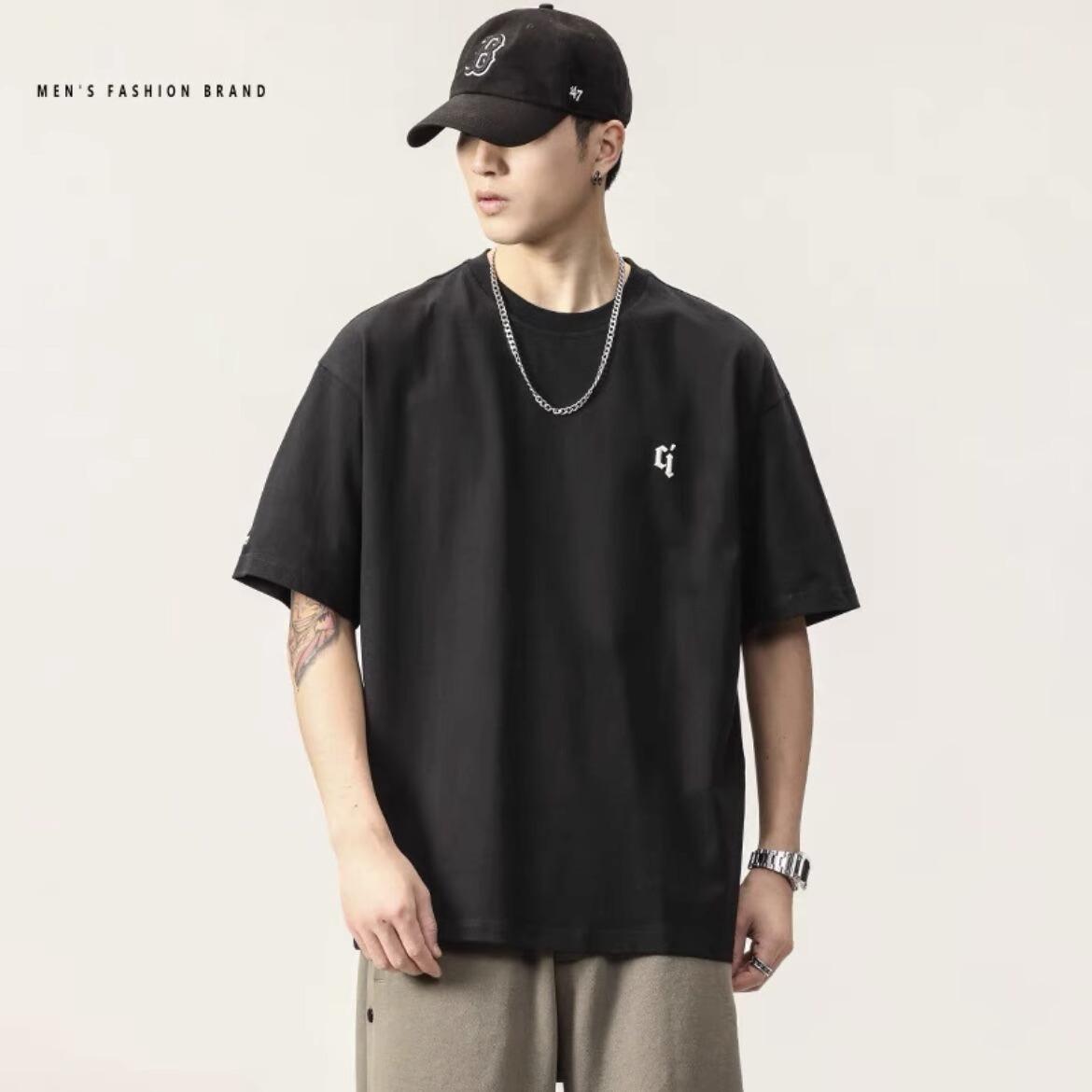 Свободная мужская футболка с коротким рукавом, японская мода, простая вышивка, топ с коротким рукавом, хлопок, удобная, легкая M чёрный
Свободная мужская футболка с коротким рукавом, японская мода, простая вышивка, топ с коротким рукавом, хлопок, удобная, легкая M чёрный