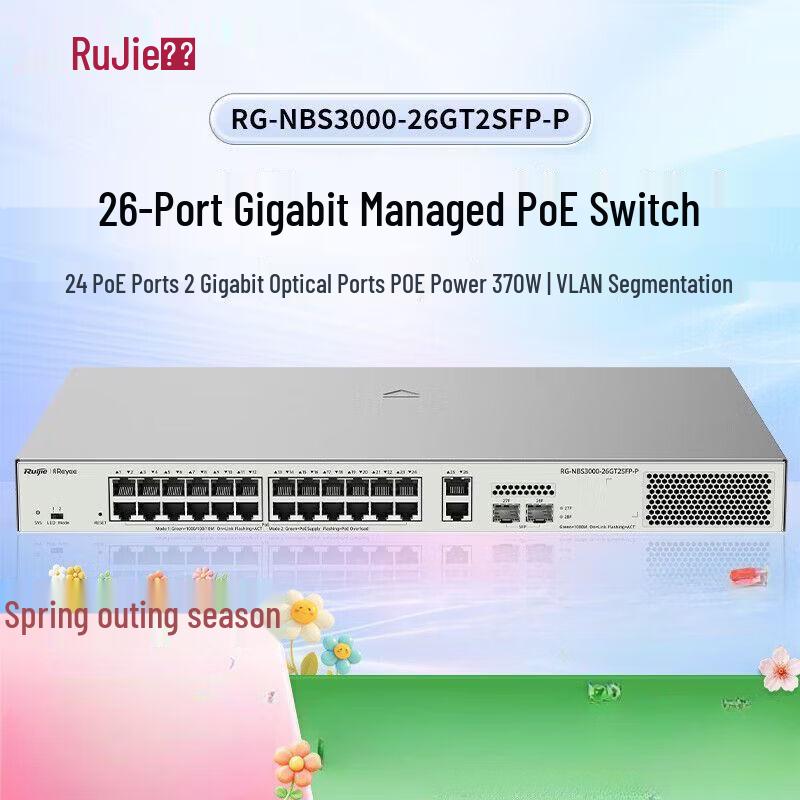 Ruijie 26-Port Gigabit PoE Managed Switch
Ruijie 26-Port Gigabit PoE Managed Switch