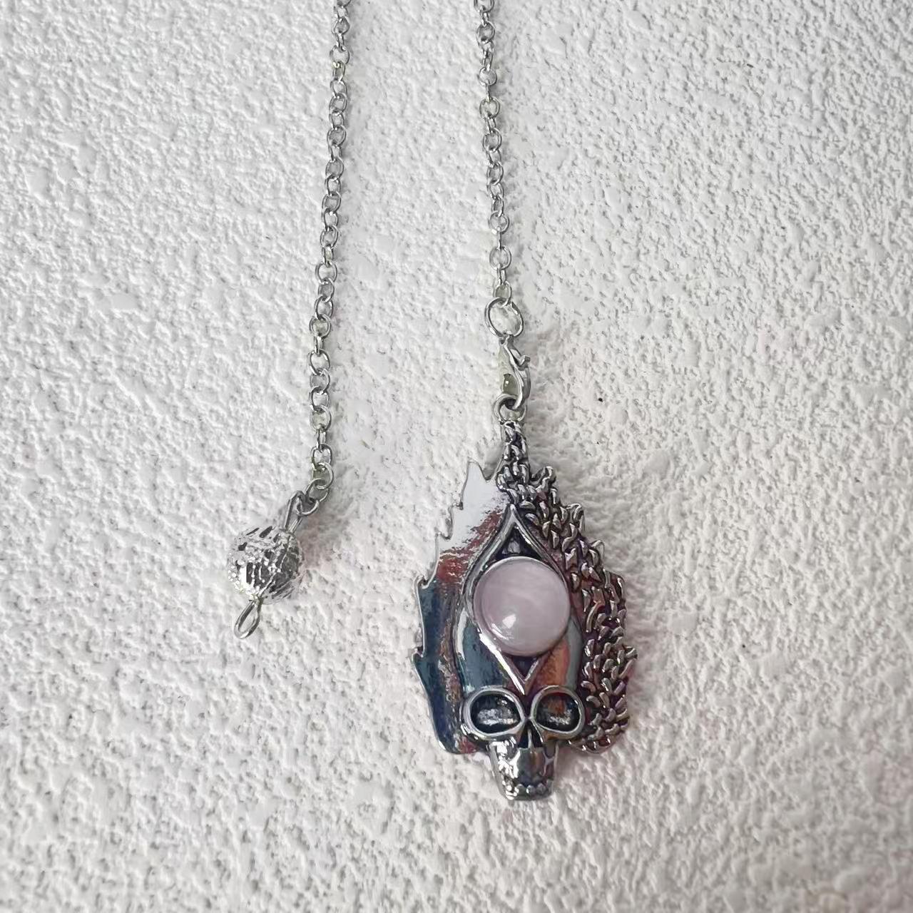 Titanium Steel Flame Skull Pendant with Amethyst Stones - Halloween Retro Ornament With Pendulum Chain
Titanium Steel Flame Skull Pendant with Amethyst Stones - Halloween Retro Ornament With Pendulum Chain