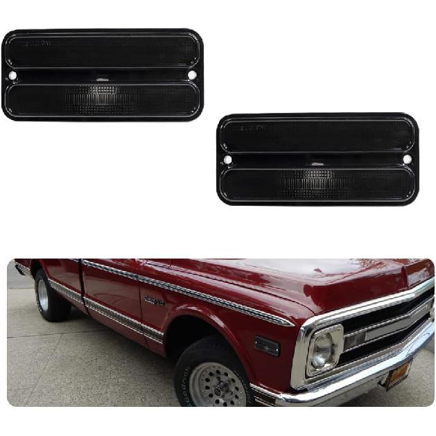 Compatible with 1968 1969 1970 1971 1972 Chevy GMC Pickup Trucks Front/Rear Bumper Fender Side Marker Lights Full Amber & Red Led Lamps Smoked housings
Compatible with 1968 1969 1970 1971 1972 Chevy GMC Pickup Trucks Front/Rear Bumper Fender Side Marker Lights Full Amber & Red Led Lamps Smoked housings