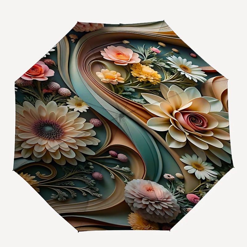 1pc flowers pattern umbrella with 8 iron ribs and a plastic handle, automatic opening and closing, and daily use.1077
1pc flowers pattern umbrella with 8 iron ribs and a plastic handle, automatic opening and closing, and daily use.1077
