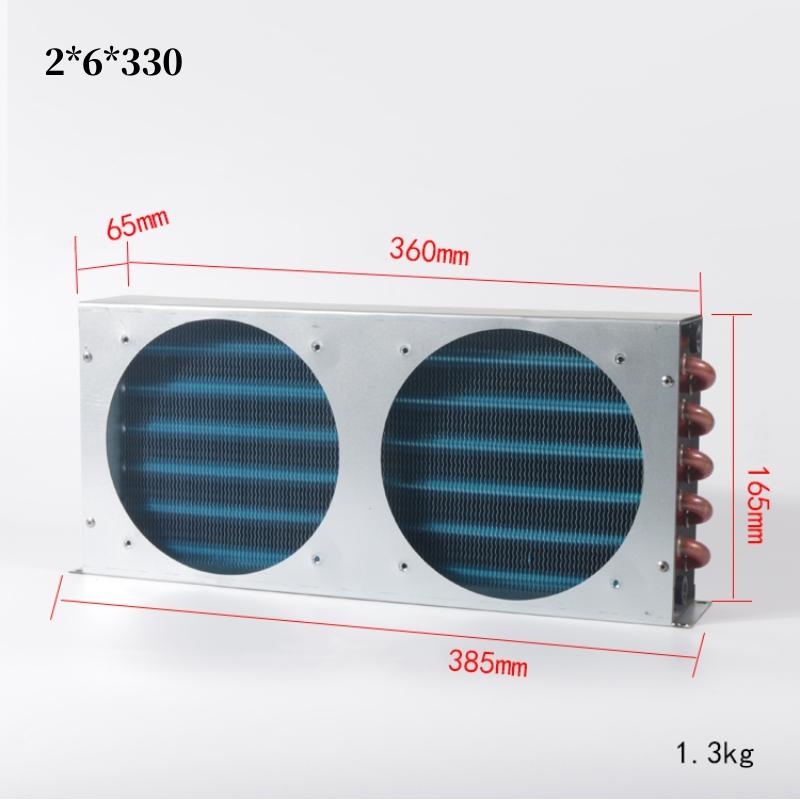 385*65*160mm Power Supply Small Shell Double Tuyere Condenser Radiator Aluminum Fin And Copper Tube Heat Exchanger Condenser
385*65*160mm Power Supply Small Shell Double Tuyere Condenser Radiator Aluminum Fin And Copper Tube Heat Exchanger Condenser