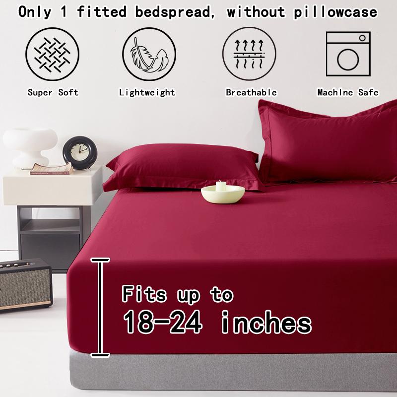 1 Ultra Deep Pocket Bed Sheet, Bedroom Wine Red Matte Bed Sheet, Soft And Breathable Bedding (Suitable For 45-60Cm Mattresses) 90x200cm вина червоного кольору
1 Ultra Deep Pocket Bed Sheet, Bedroom Wine Red Matte Bed Sheet, Soft And Breathable Bedding (Suitable For 45-60Cm Mattresses) 90x200cm вина червоного кольору