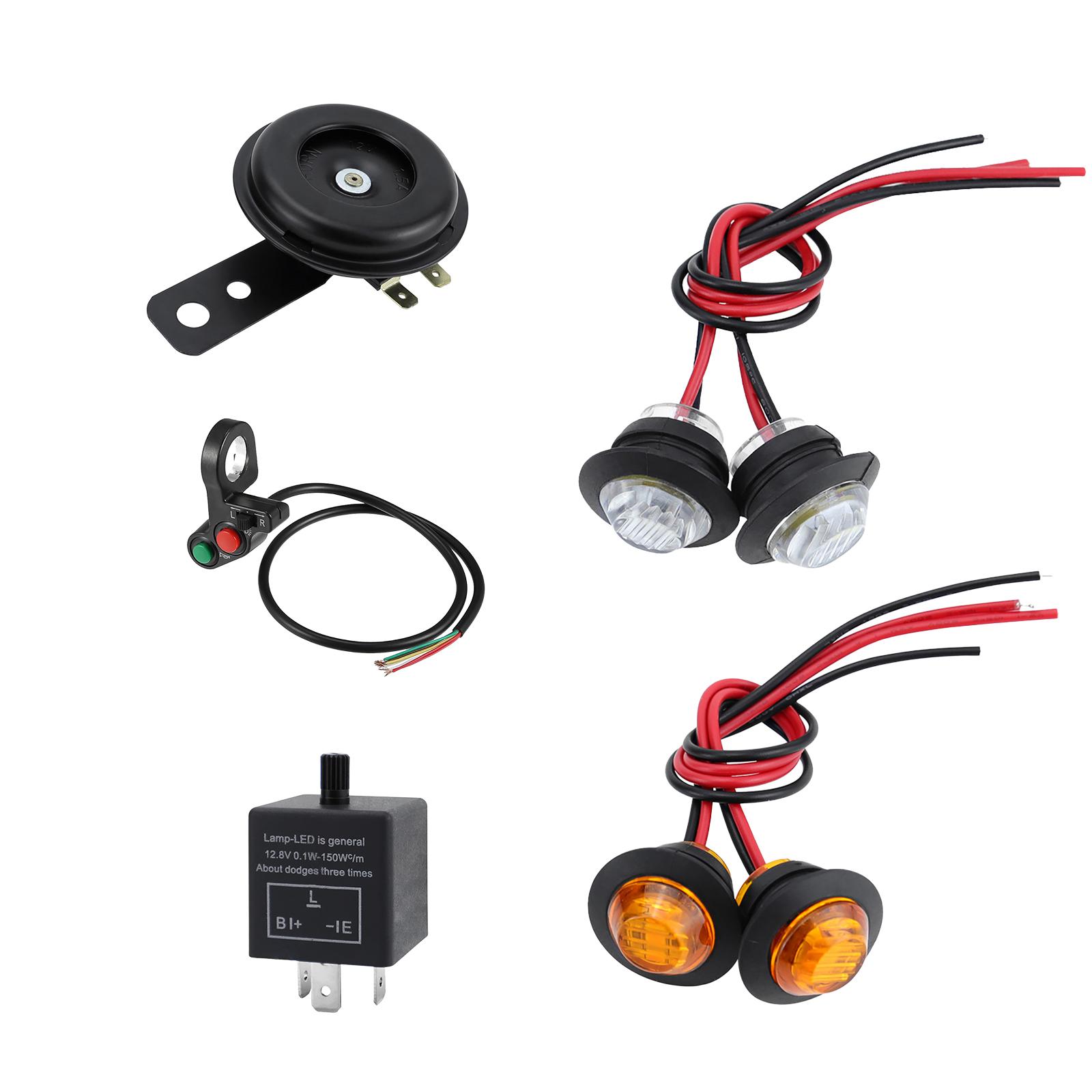 Multifunction Motorbike Handlebar Mounted Lighting Kit With Turn Signals, Thumb Control And Horn For ATVs UTV SXS Riders 1
Multifunction Motorbike Handlebar Mounted Lighting Kit With Turn Signals, Thumb Control And Horn For ATVs UTV SXS Riders 1