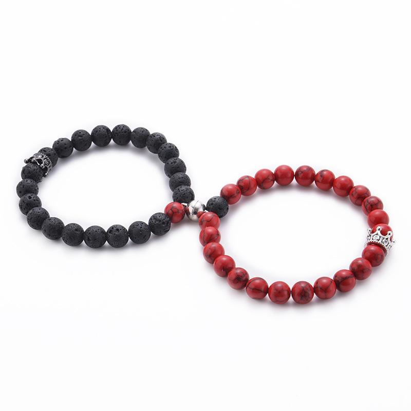 JYL TS Bracelet Magnetic Couple Crown Design Attracts Devotion & Unity Red turquoise volcanic алабама, темно-червоний колір
JYL TS Bracelet Magnetic Couple Crown Design Attracts Devotion & Unity Red turquoise volcanic алабама, темно-червоний колір