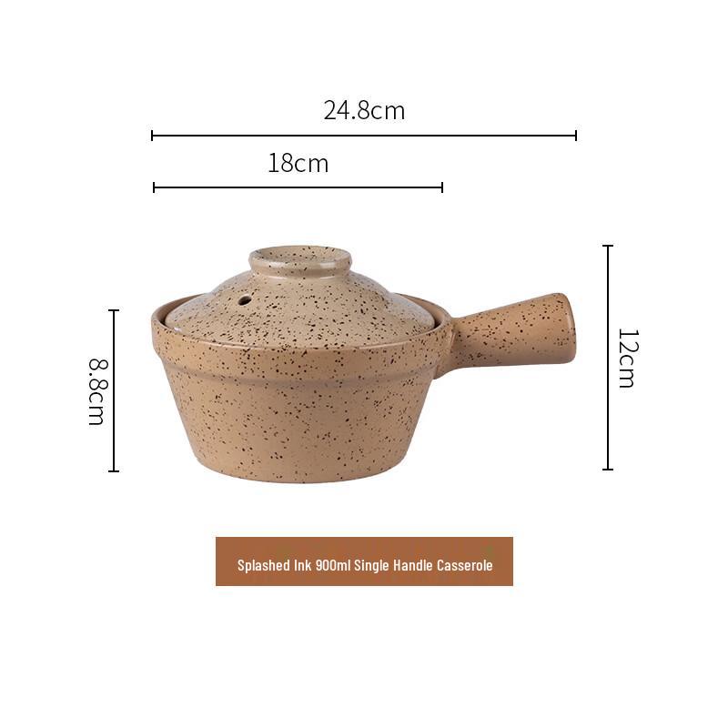 ZISIZ Clay Single-Handle Casserole Pot
ZISIZ Clay Single-Handle Casserole Pot