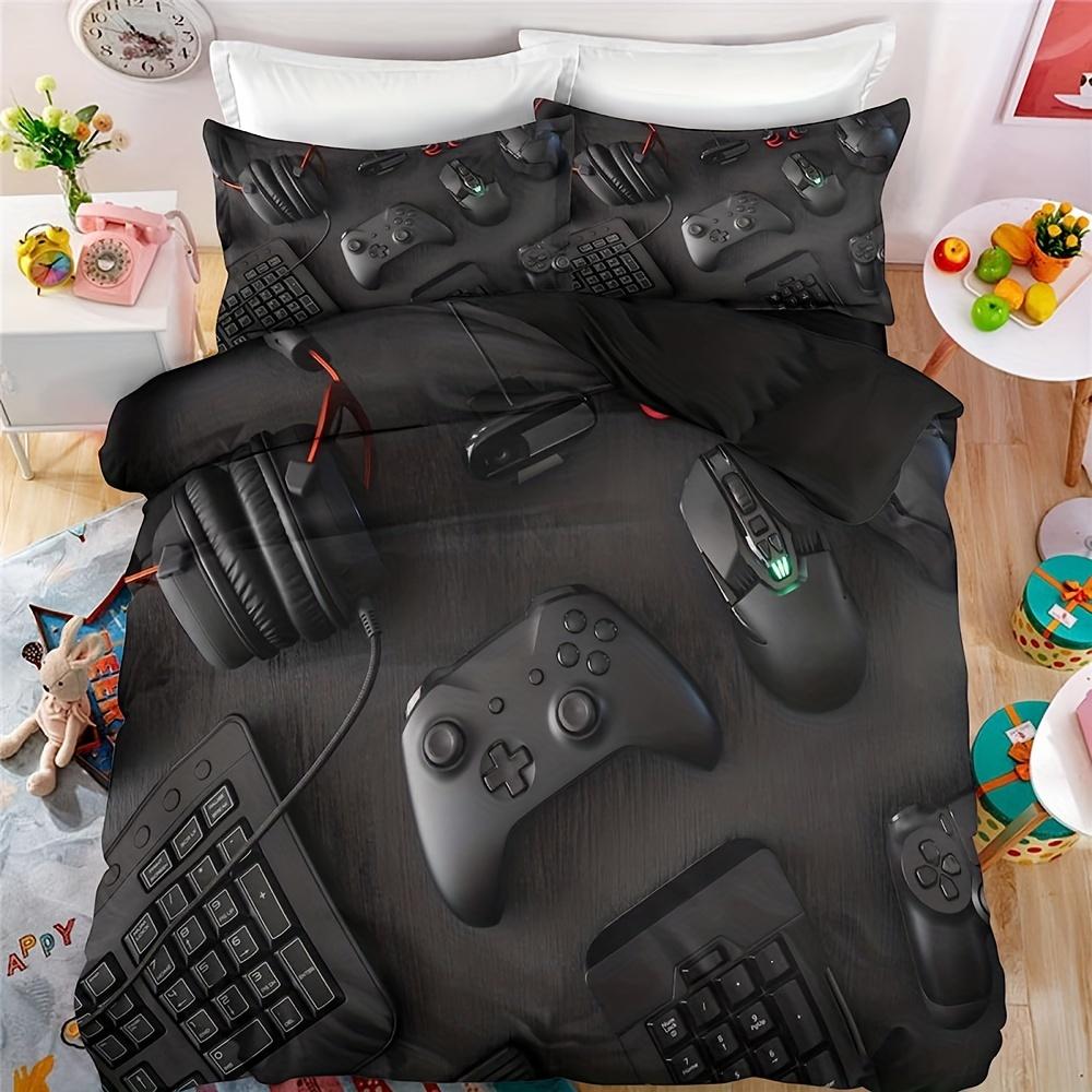 2/3pcs Modern Gamepad Print Duvet Cover Set (1Duvet Cover+1/2Pillowcase), Youth Video Game Controller Mouse Keyboard Headphone EU Twin135x200cm
2/3pcs Modern Gamepad Print Duvet Cover Set (1Duvet Cover+1/2Pillowcase), Youth Video Game Controller Mouse Keyboard Headphone EU Twin135x200cm