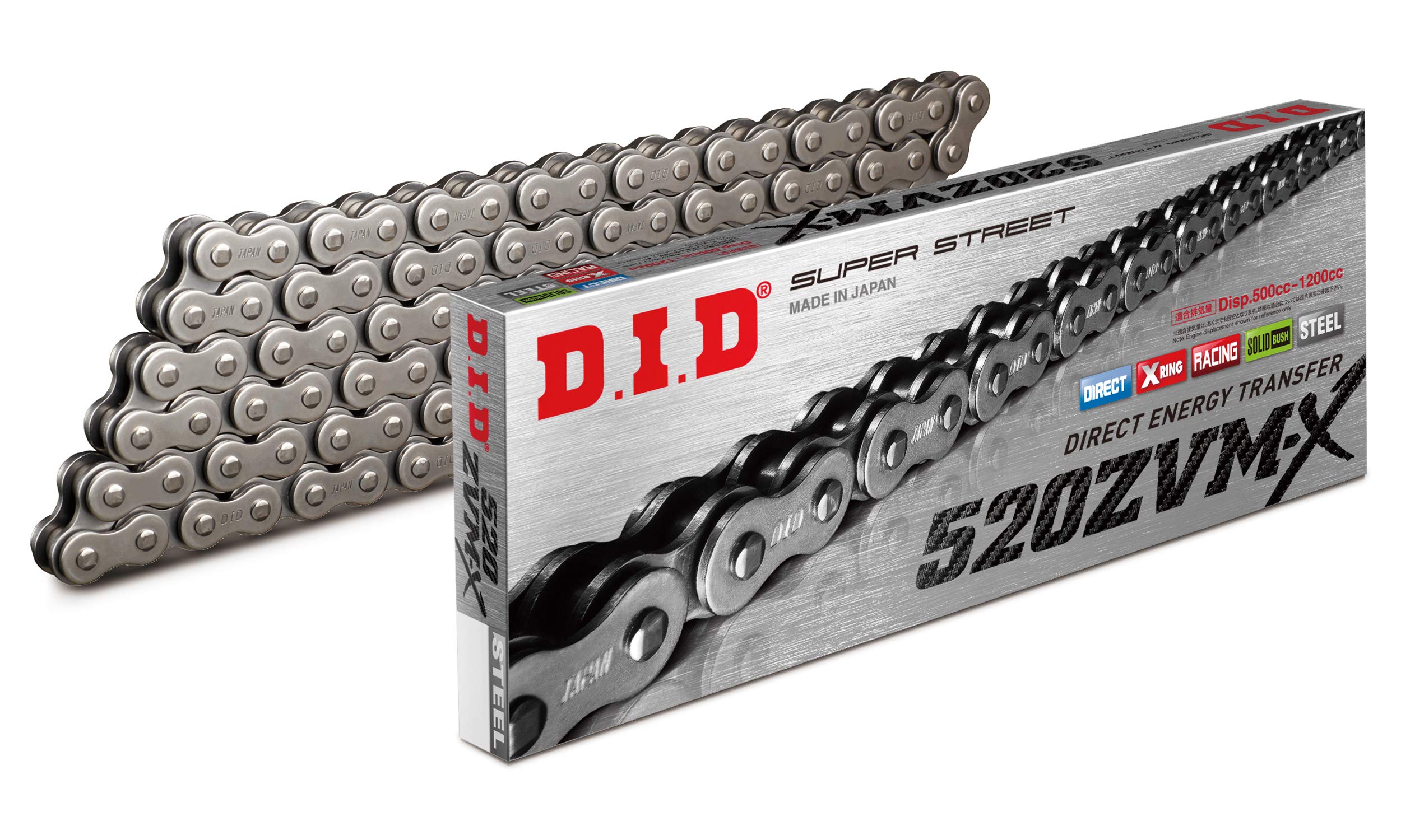 Motorcycle Chain Caulk Joint Included STEEL for Two Wheels Motorcycle D.I.D 520ZVM-X-120ZB X-Ring
Motorcycle Chain Caulk Joint Included STEEL for Two Wheels Motorcycle D.I.D 520ZVM-X-120ZB X-Ring