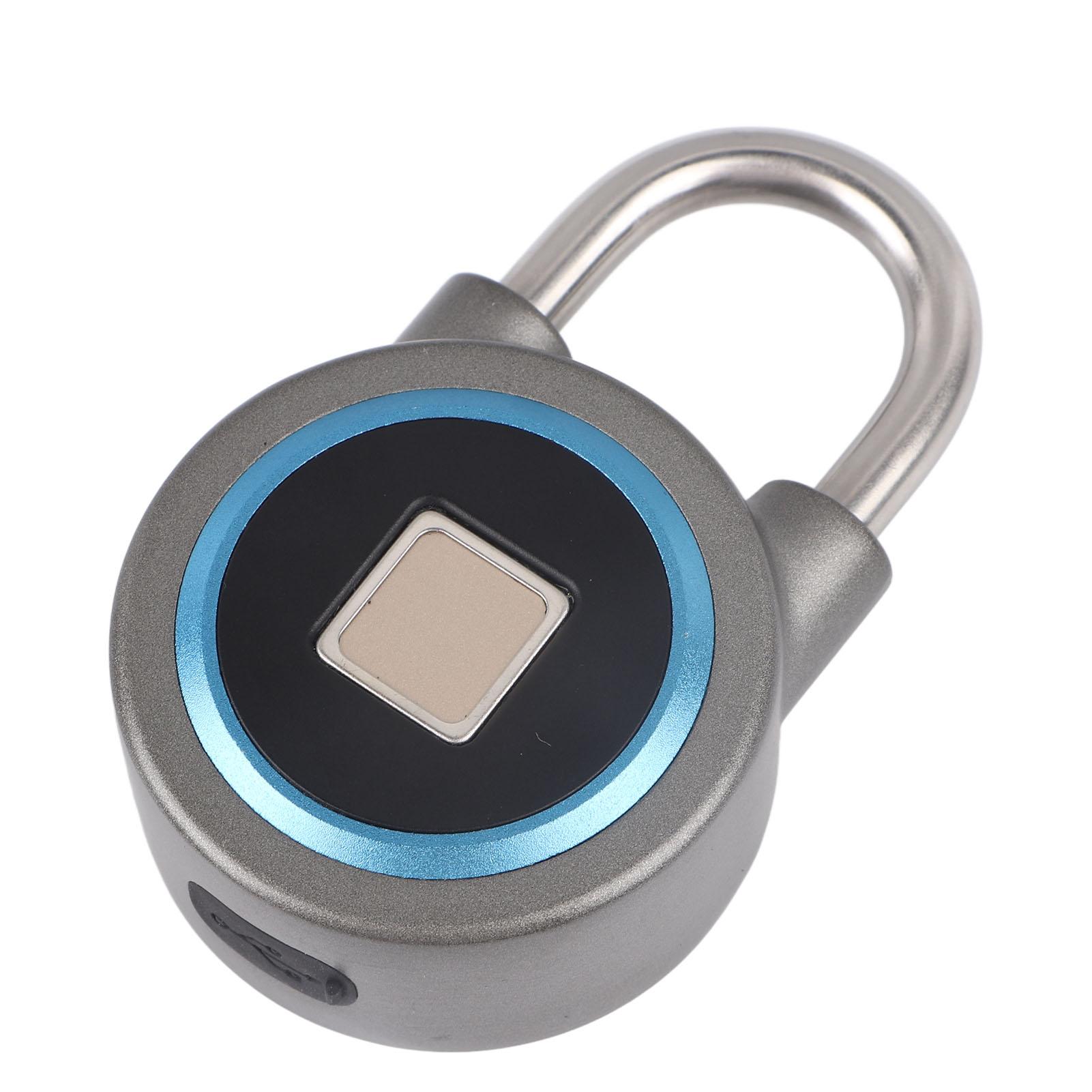 Fingerprint Padlock Bluetooth App Control IP65 Waterproof Safety Electronic Lock for Locker Drawer Office Gym Blue
Fingerprint Padlock Bluetooth App Control IP65 Waterproof Safety Electronic Lock for Locker Drawer Office Gym Blue