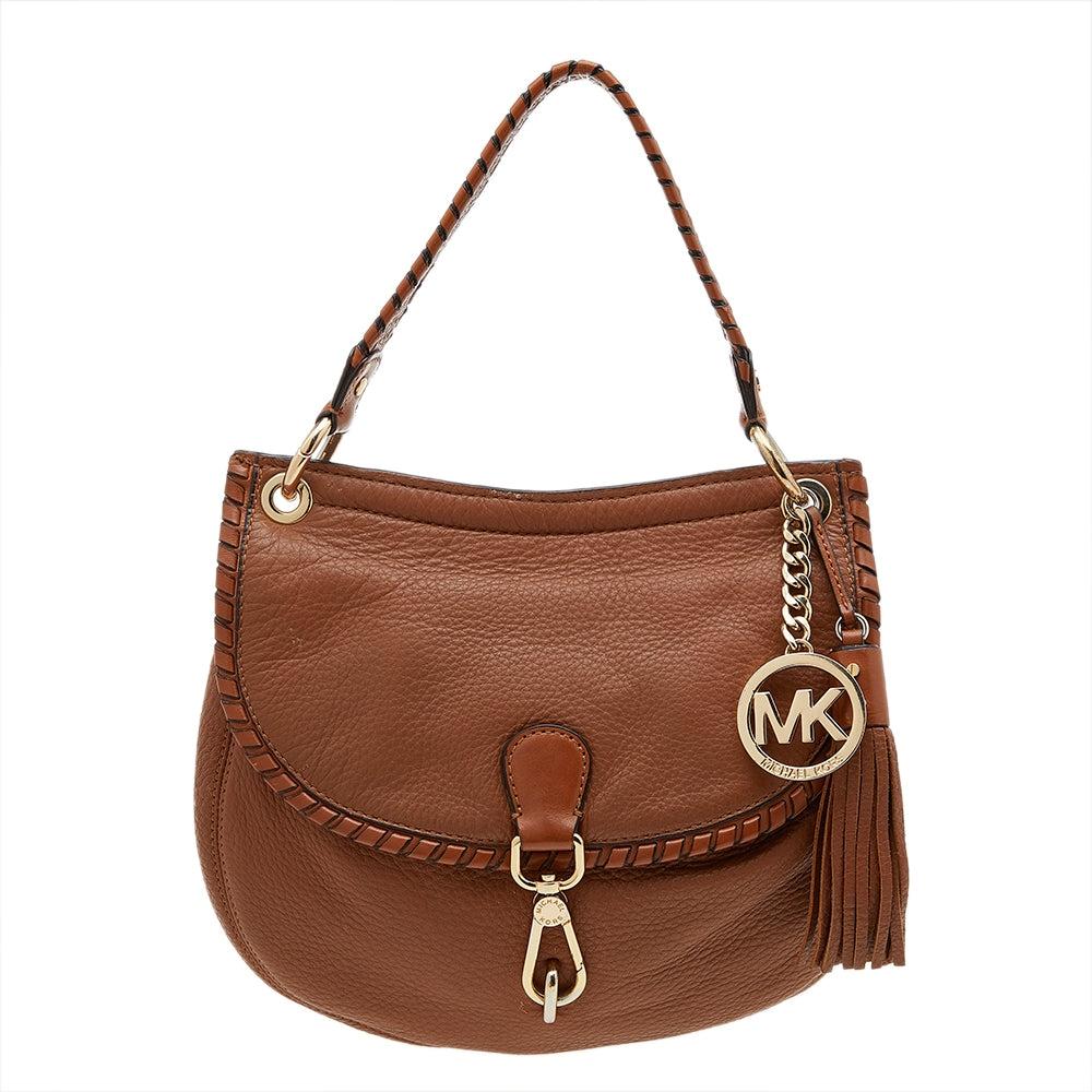 Michael Kors Кожаная сумка Michael Michael Kors с плетеной крышкой и клапаном и ручкой сверху коричневый
Michael Kors Кожаная сумка Michael Michael Kors с плетеной крышкой и клапаном и ручкой сверху коричневый