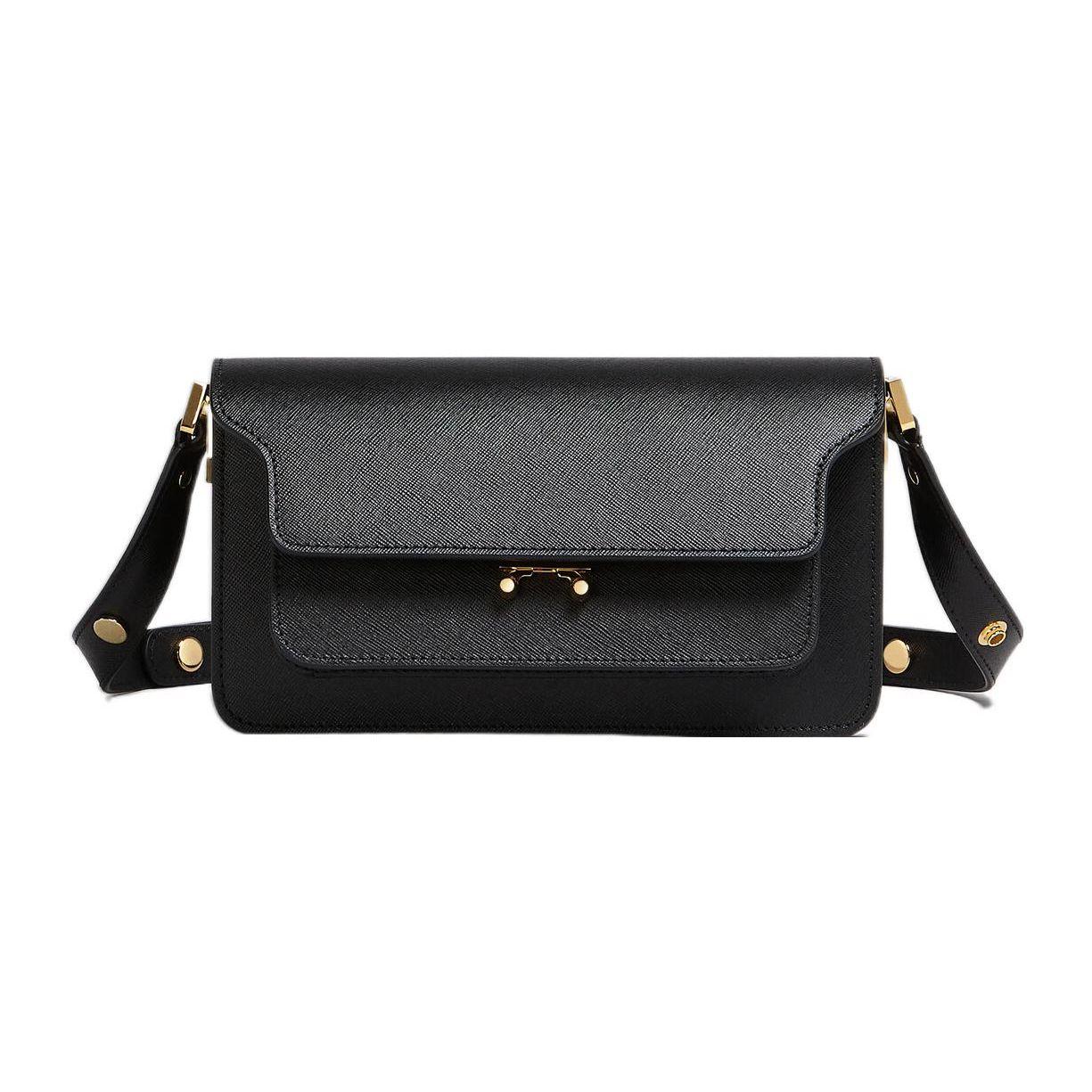 Marni Trunk Adjustable Leather Shoulder Strap Push Button Closure Calfskin Crossbody Shoulder Bag Women shoulder bag Black SBMP0121U0LV520ZN99N Basic Set (Bag+Dust Bag)
Marni Trunk Adjustable Leather Shoulder Strap Push Button Closure Calfskin Crossbody Shoulder Bag Women shoulder bag Black SBMP0121U0LV520ZN99N Basic Set (Bag+Dust Bag)