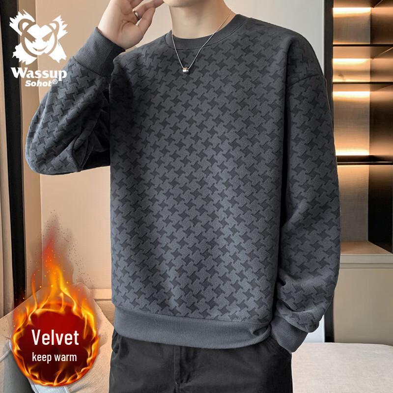Wassup Sohot Men s Heavyweight Jacquard Crewneck Sweatshirt L
Wassup Sohot Men s Heavyweight Jacquard Crewneck Sweatshirt L