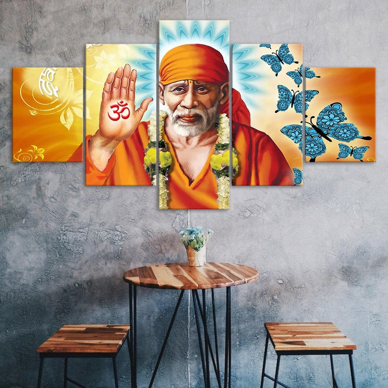 Spiritual Master Shirdi Sai Baba 5 Piece Five Panel Wall Canvas Print Modern Poster Picture Home Decor Gift For Him Her 20X35 20X45 20X55CM
Spiritual Master Shirdi Sai Baba 5 Piece Five Panel Wall Canvas Print Modern Poster Picture Home Decor Gift For Him Her 20X35 20X45 20X55CM